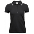 Womens Luxury Stripe Stretch Polo