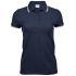 Womens Luxury Stripe Stretch Polo