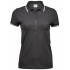 Womens Luxury Stripe Stretch Polo