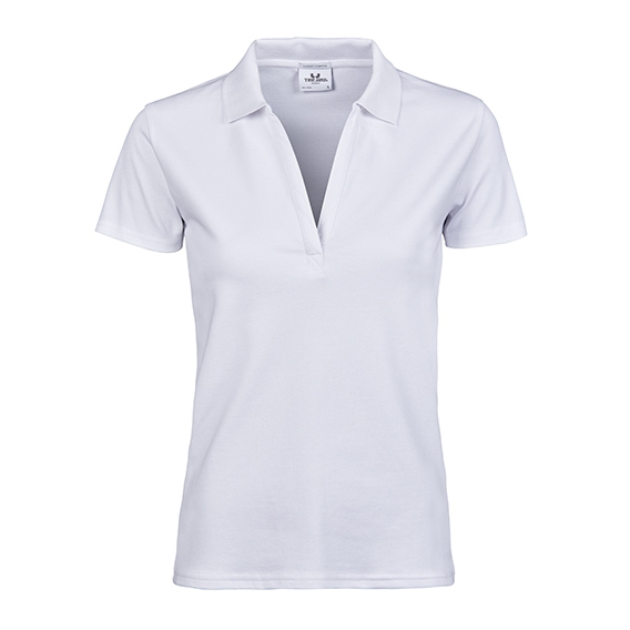 Womens Luxury Stretch V-Neck Polo