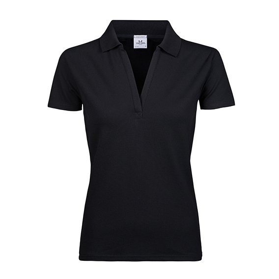 Womens Luxury Stretch V-Neck Polo