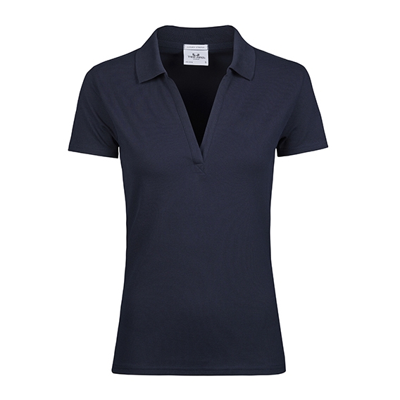 Womens Luxury Stretch V-Neck Polo