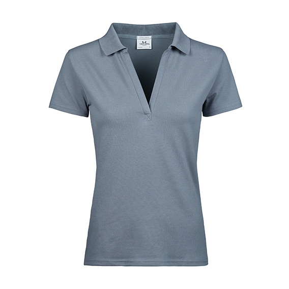Womens Luxury Stretch V-Neck Polo