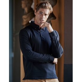 Fashion Long Sleeve Luxury Stretch Polo