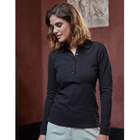 Womens Luxury Stretch Long Sleeve Polo