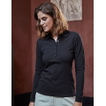 Womens Luxury Stretch Long Sleeve Polo