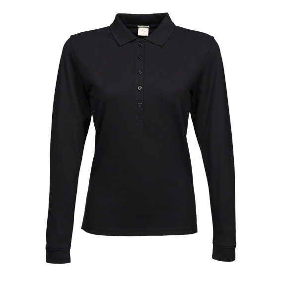 Womens Luxury Stretch Long Sleeve Polo