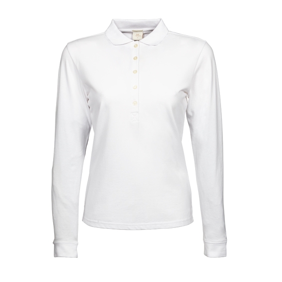Womens Luxury Stretch Long Sleeve Polo