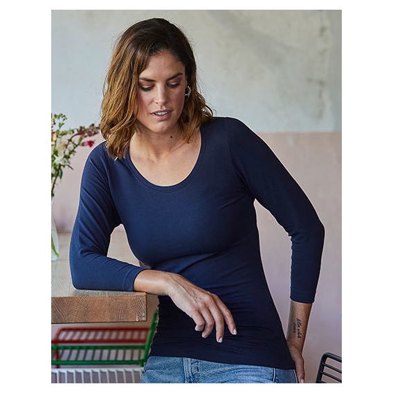 Womens Stretch 3/4 Sleeve Tee