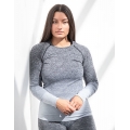 Ladies` Seamless Fade Out Long Sleeved Top