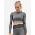 Ladies' Seamless Panelled Long Sleeve Crop Top
