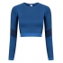 Ladies' Seamless Panelled Long Sleeve Crop Top