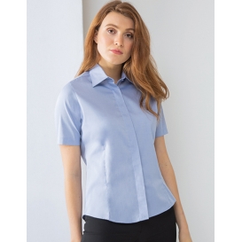 Ladies` Short Sleeved Pinpoint Oxford Shirt