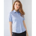 Ladies` Short Sleeved Pinpoint Oxford Shirt