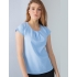 Ladies` Pleat Front Short Sleeve Blouse