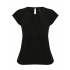 Ladies` Pleat Front Short Sleeve Blouse