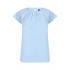 Ladies` Pleat Front Short Sleeve Blouse