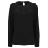 Ladies Pleat Front Long Sleeved Blouse