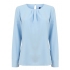 Ladies Pleat Front Long Sleeved Blouse