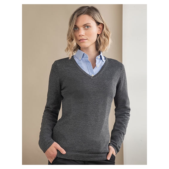 Ladies` Lightweight V Neck Jumper