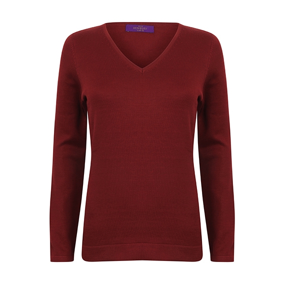 Ladies` Lightweight V Neck Jumper