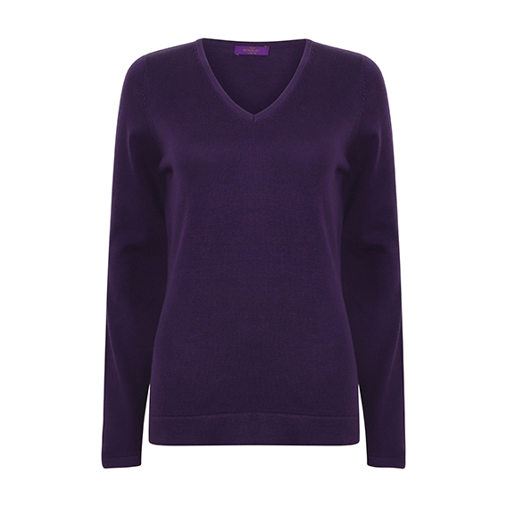 Ladies` Lightweight V Neck Jumper