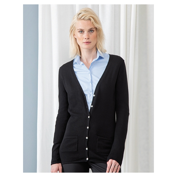Ladies` Lightweight V-Neck Cardigan