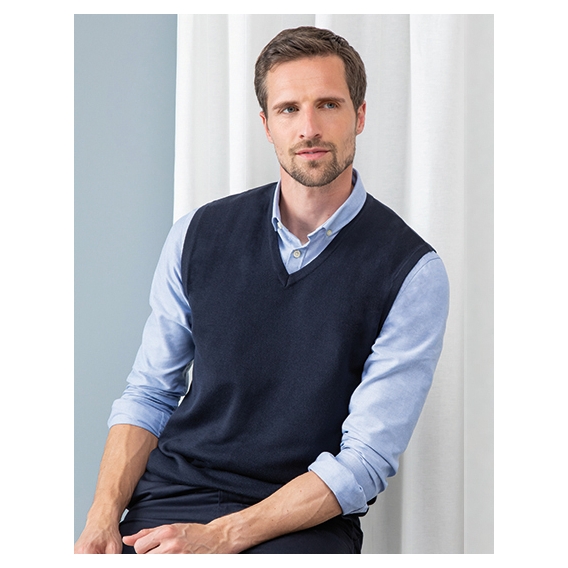 Men`s Lightweight Sleeveless V-Neck Jumper
