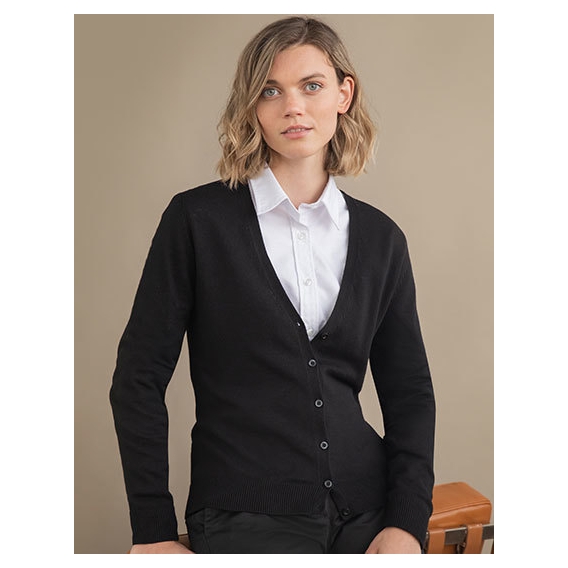 Ladies` Lightweight V-Neck Short Cardigan