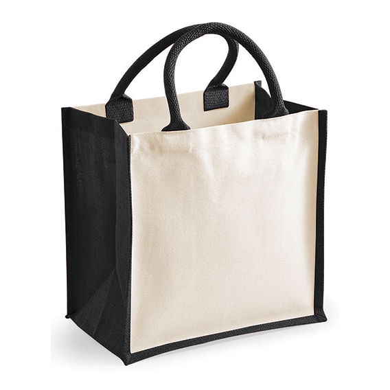 Printers Midi Jute Bag