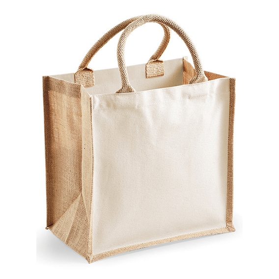 Printers Midi Jute Bag