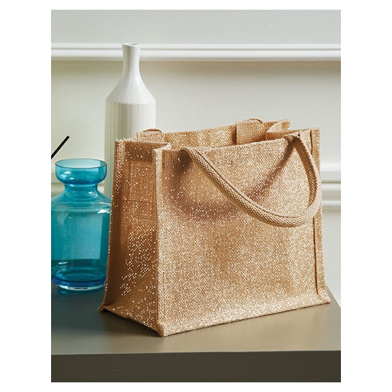 Shimmer Jute Mini Gift Bag