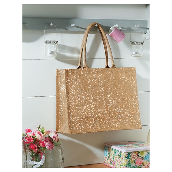 Shimmer Jute Shopper