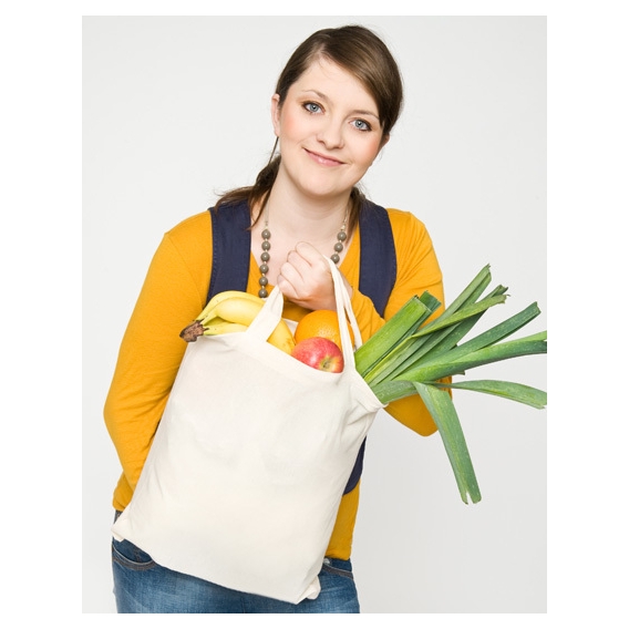 Cotton bag, short handles, Basic