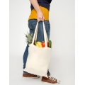 Cotton bag, natural, long handles, Basic