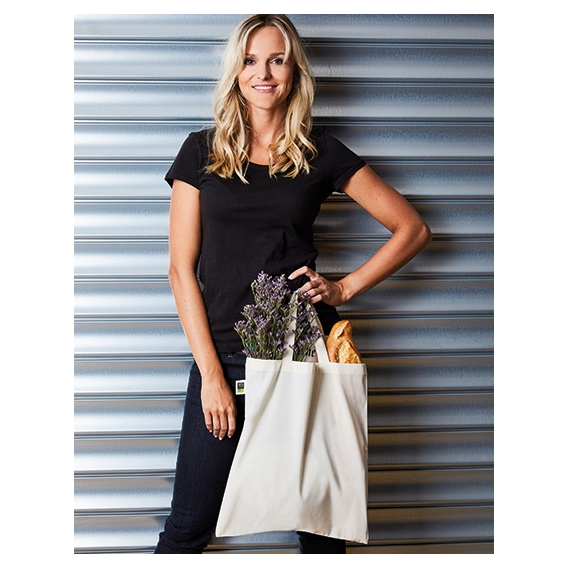 Cotton Bag, Fairtrade-Cotton, short handles