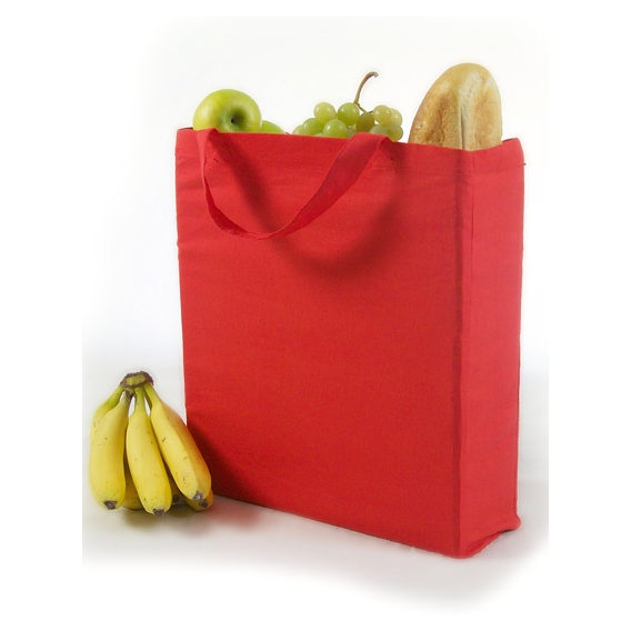 Cotton bag with sidefold