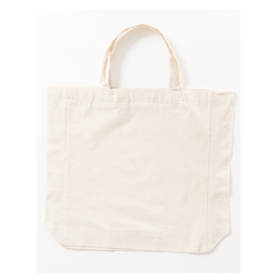 Cotton bag with sidefold