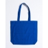 Cotton bag with sidefold, long handles