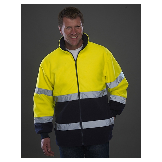 High Visibility 2 Bands 2-Tone Fleece Jacket