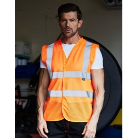 Hi Vis Top Cool Recycled Open Mesh Waistcoat