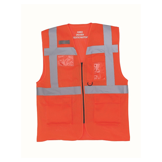 Hi Vis Top Cool Recycled Open Mesh Executive Waistcoat