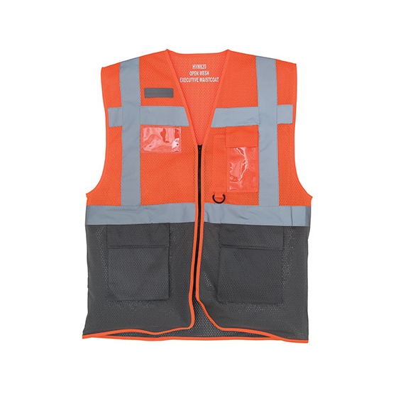 Hi Vis Top Cool Recycled Open Mesh Executive Waistcoat