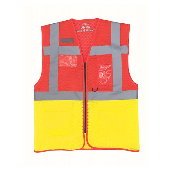 Hi Vis Top Cool Recycled Open Mesh Executive Waistcoat