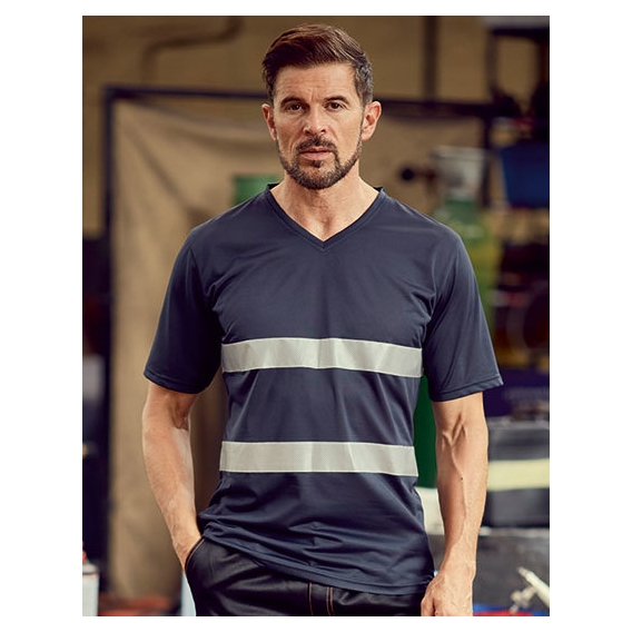 Hi Vis Top Cool Super Light V-Neck T-Shirt
