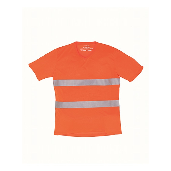 Hi Vis Top Cool Super Light V-Neck T-Shirt