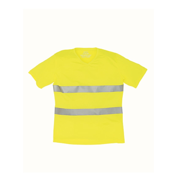 Hi Vis Top Cool Super Light V-Neck T-Shirt