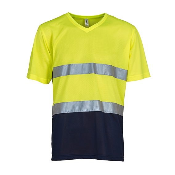 Hi Vis Top Cool Super Light V-Neck T-Shirt