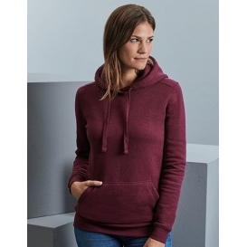 Ladies` Authentic Melange Hooded Sweat
