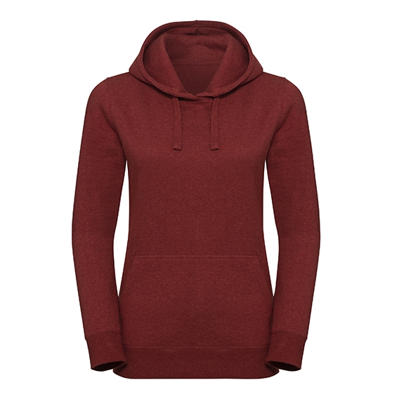 Ladies` Authentic Melange Hooded Sweat